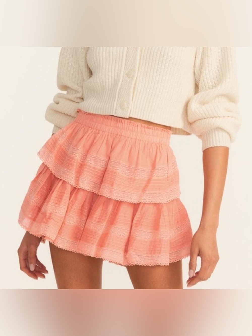 LOVESHACKFANCY RUFFLE SKIRT
